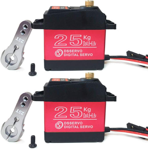 ANNIMOS Pack of 2 Digital Servo 25KG Full Metal Gear High Torque Waterproof