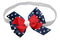 WD2U Baby Girls 4.5" Red White Blue Star Spangled July 4th Hair Bow Stretch Headband