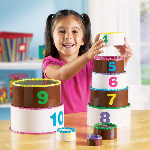 Count 10 18+ Counting Learning Resources Stack and Layer Cake - Pieces, Ages months Toddler Learning Toys, Early