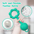 Teething Toys for Babies 0-6 Months, 2-in-1 Rattle and Teether Toy for Soothing Sore Gums, Food Grade Silicone
