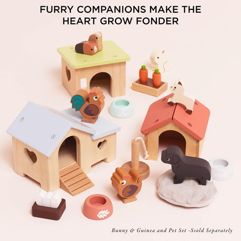 Set Sets 3+ (ME045) Le Toy Van - Adorable Wooden Daisylane Bunny & Guinea Accessories Play for Dolls Houses | Girls