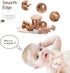 Organic Wooden Baby Rattle Toy - Montessori Rattle Roller, Waldorf Inspired Grasping Toddler Toys