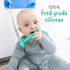 Busy Baby Teething Spoon - 2-in-1 Training Spoon and Teether for Self Feeding, BPA Free, Dishwasher Safe (Pewter)
