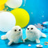 4 Pcs White Seal Stuffed Animal Plush - Cute Chubby Seal Toy Dolls, 10 Inch Gifts for Boys Girls Babies Toddlers