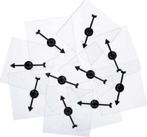 Gejoy 10 Pack Transparent Spinners for Classroom, Clear Spinners Dry Erase Math Game with Rotating Arrow