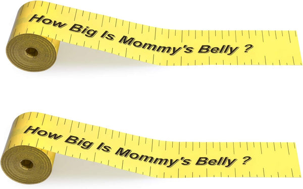 ABOAT 2 Rolls Belly Measuring Tape - Tummy Measure for Baby Shower Game Party Supplies, Total 300 Feet