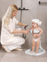 Baby Shower Stand, Baby Bath Support, Shower Standing Support with Adjustable Height and Armrest, Bath Stand