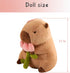 LVQING Cute Capybar Stuffed Animals with wearable toast headsetwear Capybar, Gifts for Kids
