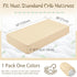1 52"x28") SiinvdaBZX Pcs Baby Fitted Crib Sheets for Boys Girls, Soft Viscose Derived from Bamboo Crib Sheet Crib
