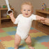 Dranvosk 4Pcs Baby Pull Up Rings for Playpen & Crib, Portable Infant Walking Assistant with Safety Stand, Universal