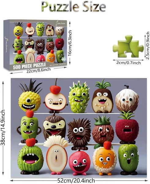 500 Pieces Jigsaw Puzzles for Adults, Teens, and Kids - Happy Games Puzzle Monster Series