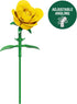 Set 104 Brickcraft Bricktanicals Yellow Rose Building Piece Flower Stem Model, Compatible Brick Bouquet Kit for Adults
