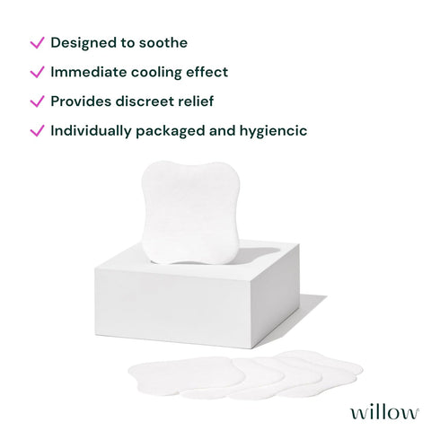 Willow Cooling Gel Nipple Pads for Breastfeeding, 6 Count, Soothing Nursing Pads for Sore Nipple Relief