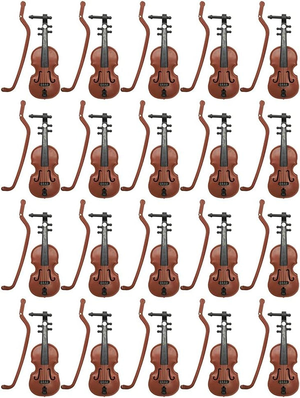 LUOZZY 40 Pcs Miniature Violin Model - Tiny Violin Musical Instrument for Dollhouse Mini Furniture Decoration