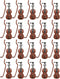 LUOZZY 40 Pcs Miniature Violin Model - Tiny Violin Musical Instrument for Dollhouse Mini Furniture Decoration