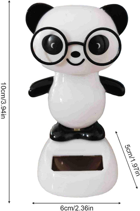 Black and White Solar Dancing Panda Bear Tiger - Shaking Dancing, Car Dashboard Ornament, Dancing Animal Figurine for Car Interior Home Desk Decorations Solar Power Kits,Car Accessories