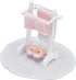 1:12 Miniature Bath Towel Rack with Rug Set - Dollhouse Bathroom Furniture Accessories for Realistic Decor