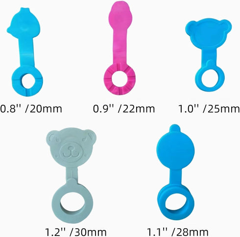 Bathtub Stoppers, Silicone Stopper Fits Most Baby Bathtubs, 5 Sizes of Bath Tub Plugs (1.2'' I.D.)