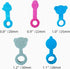 Bathtub Stoppers, Silicone Stopper Fits Most Baby Bathtubs, 5 Sizes of Bath Tub Plugs (1.2'' I.D.)