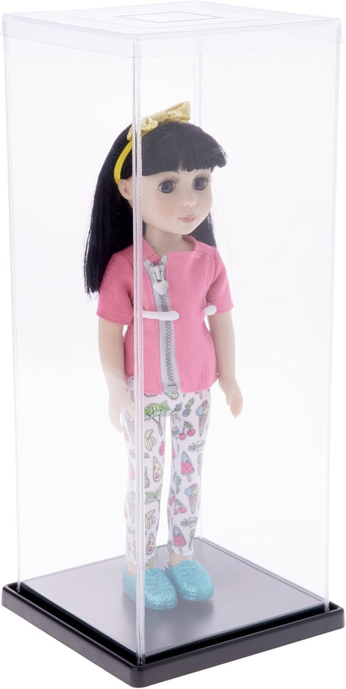 ExpoCase Plastic Folding Display Cover for Dolls, 6.625" W x 6.625" D x 17.375" H