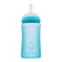3-in-1 NB+,3M,6M,12M 8 oz) Glass Sippy Cups for Toddlers | Silicone Coated Glass Baby Bottles | Non-Toxic Transition