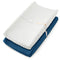 Homiest 2 Pack Changing Pad Cover, White + Light Navy Blue Changing Table