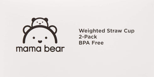 9 Pack 2 Amazon Brand - Mama Bear Spill Proof Dishwasher Safe Silicone Weighted Straw Sippy Cup with Removable Handles