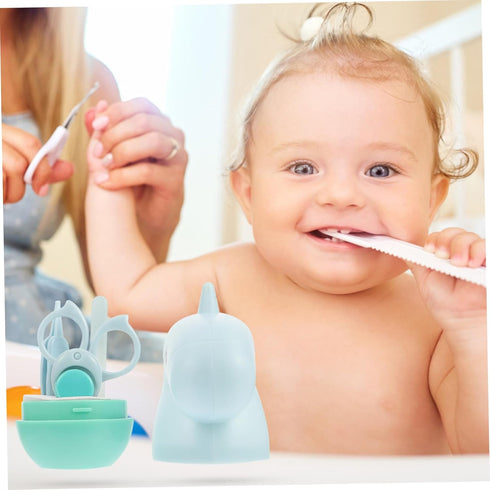 Set 4-Piece MERRYHAPY Baby Nail Clippers for Infants Nail Care Kit with Metal Tweezers Scissors Safe and Easy Grooming