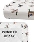FIGEPO 4 Pack Mallard Duck Baby Crib Sheets Neutral Unisex Breathable Fitted Nursery Sheets for Baby Girl or Boys (Crib