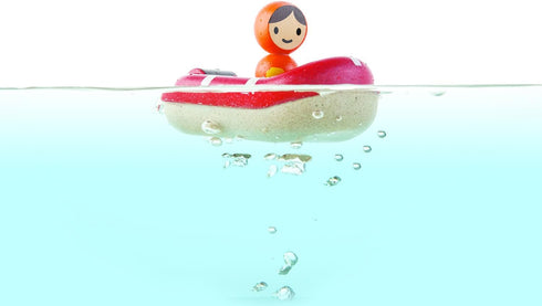 PlanToys Coastguard Bath and Water Play Toy (5668), Eco-Friendly Rubberwood with Non-Toxic Paints and Dyes