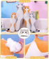 Cute Cat Plush Long Body Pillow, Cartoon Stuffed Animals Cat Plushie Soft Doll Pillows for Kids Girls (Gray, 43")