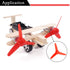 EUDAX Micro DC Motor 2mm Shaft Propeller with 3 Vanes, 80mm Fan Shape for RC Boat DIY Airplane