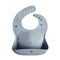 mushie Silicone Baby Bib, Adjustable Fit Waterproof Bibs (Retro Cars Design)