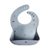 mushie Silicone Baby Bib, Adjustable Fit Waterproof Bibs (Retro Cars Design)