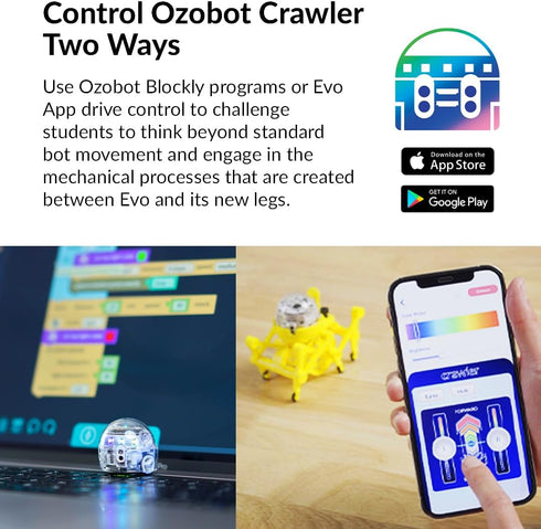 Crawler for Evo Robot - Interactive Programming Accessory, Enhances STEM Education, Develops Critical Thinking, Ideal