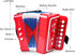 Tosnail Kids Accordion Toy - 10 Keys Buttons Control Mini Musical Instruments for Children - Red