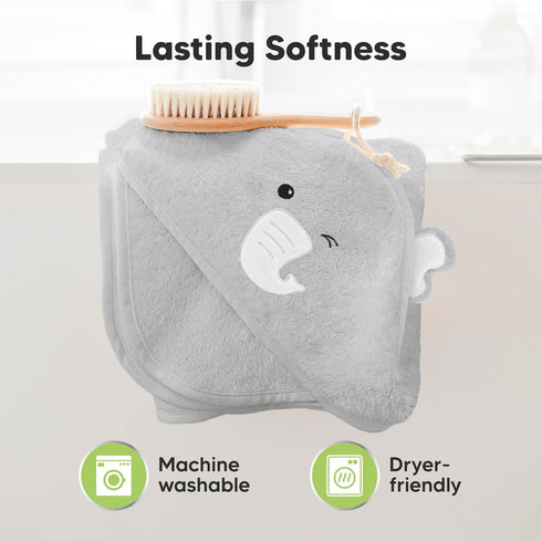 KeaBabies Hooded Baby Towel for Newborn - Large Baby Bath Towels with Hood for Boys, Girls, Toddler, Extra Absorbent