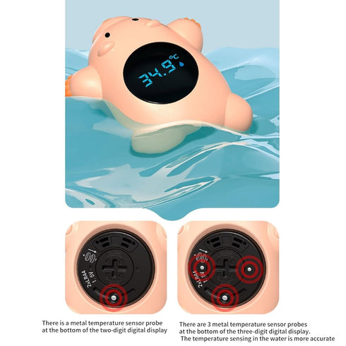 MENGLANSI Smart Bear-Shaped Floating Fast-Reading Accuracy with Color-Changing Alerts for Newborn Bathwater Testing