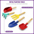 15 PCS Kids Gardening Tool Set with Wheelbarrow, Flower Pot, Storage Bag, Rake, Fork, Shovel, Apron for Outdoor Play