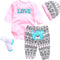 Reborn Dolls Baby Clothes - Pink Outfits for 20"-22" Reborn Doll Girl Baby Sets
