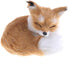 GUDVES Squatting Brown Fox Toy Model, Simulation Fox Home Decoration with Static Action Figures