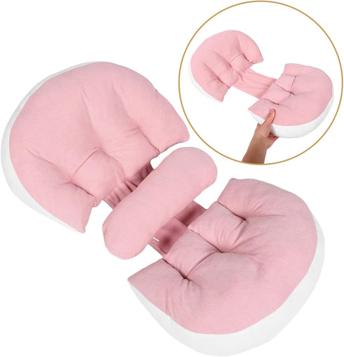 UPKOCH Pregnancy Pillow U-Shaped for Side Sleeping Maternity Support for Belly and Back Lightweight and Portable Design