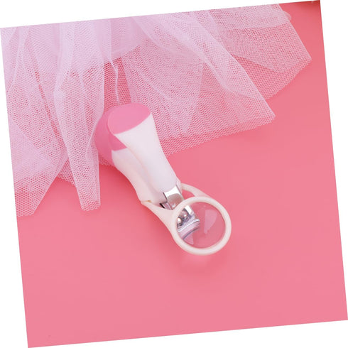 Set HANABASS Nail Grooming Portable Pink Nail Clippers Tweezers Scissors for Boy Girl and Newborns Safe Durable Care