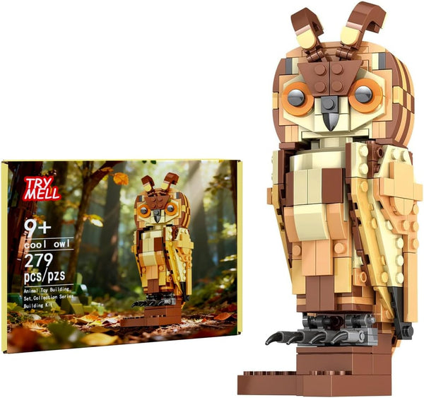 TRYMELL Animal Toy Building Set - Owl Bird Model Kit for Adults &