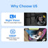 Pomya 1080P, 5 Inch 150 360 Baby Car Camera HD Display for Rear Facing Car Seats, Baby Monitor with IR Night Vision