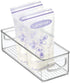 mDesign Small Plastic Nursery Storage Container Bins with Handles, Organizer for Baby Food, Bibs, Formula