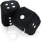 Pair of 3" Hanging Fuzzy Dice by Pudgy Pedros Party Supplies (Black)