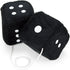 Pair of 3" Hanging Fuzzy Dice by Pudgy Pedros Party Supplies (Black)