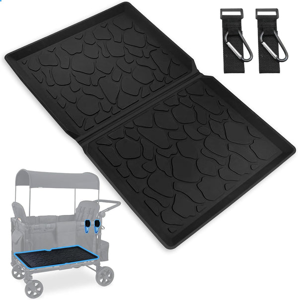 All Weather Mat for W2 Series, 30x16 inch Foldable Silicone Stroller Wagon