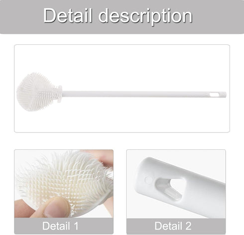 LOXGO Long Handle Cup Cleans Brush for Cleans No Dead Angles Grooves Designs for Baby Bottles and Juicers